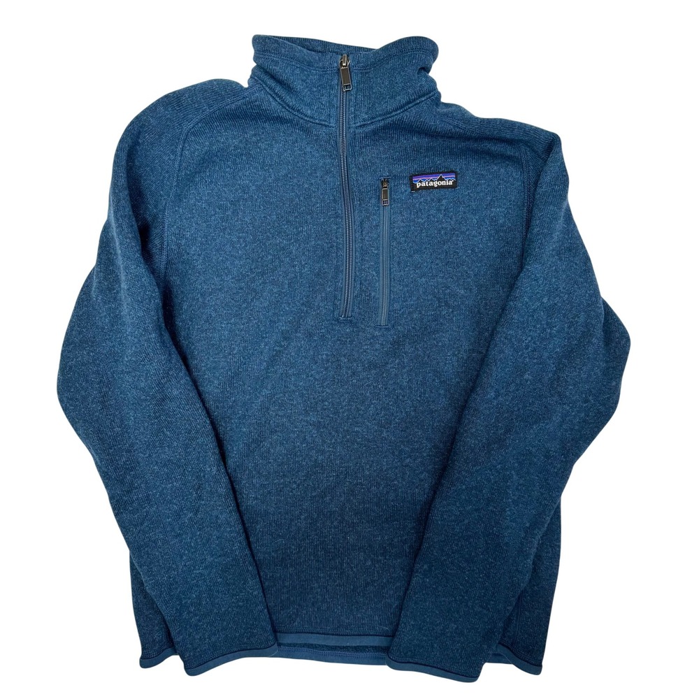 Patagonia Better Sweater 1/4 Zip Pullover Blue Mens Small